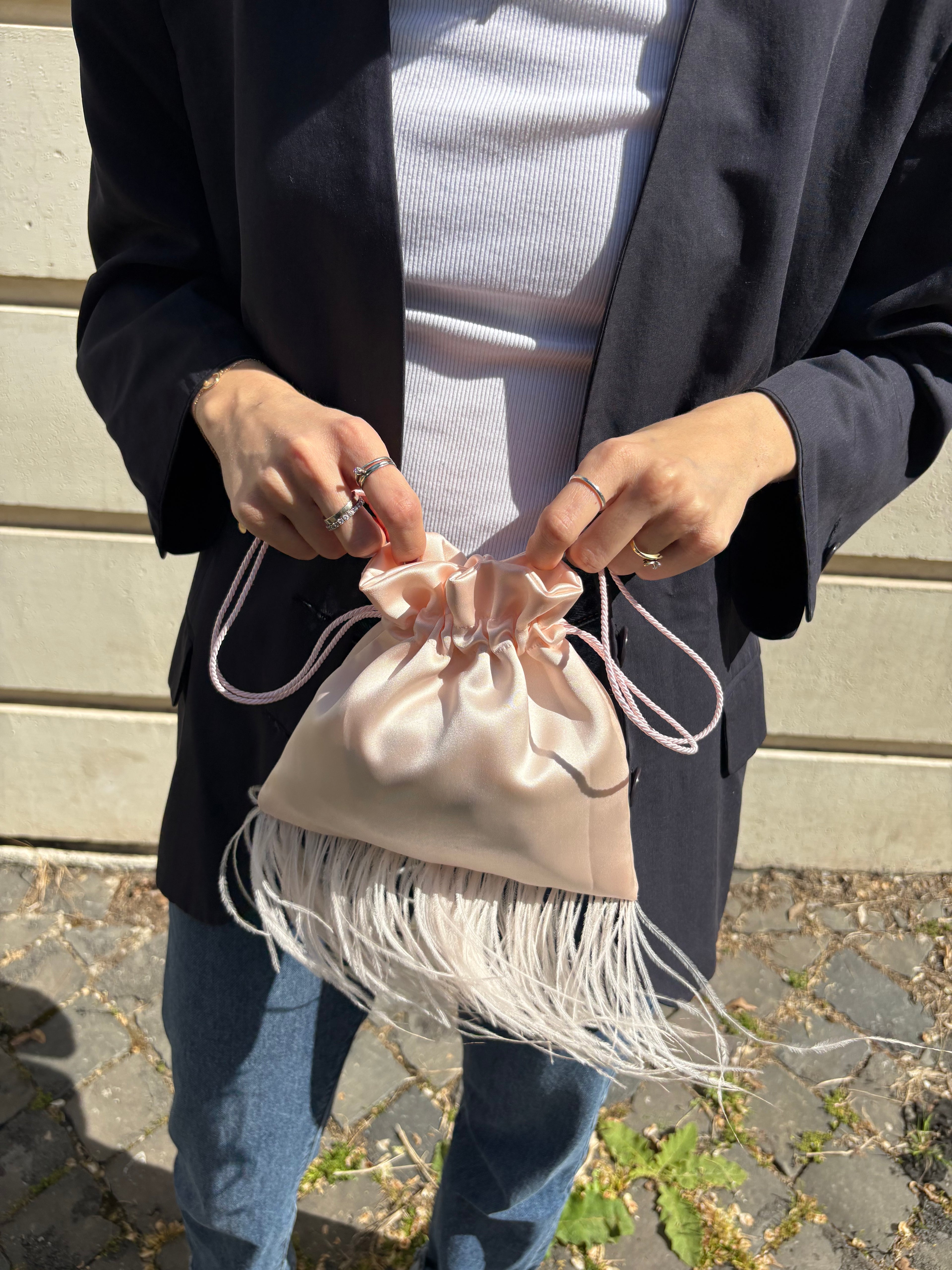 Mini bag piumette lunghe