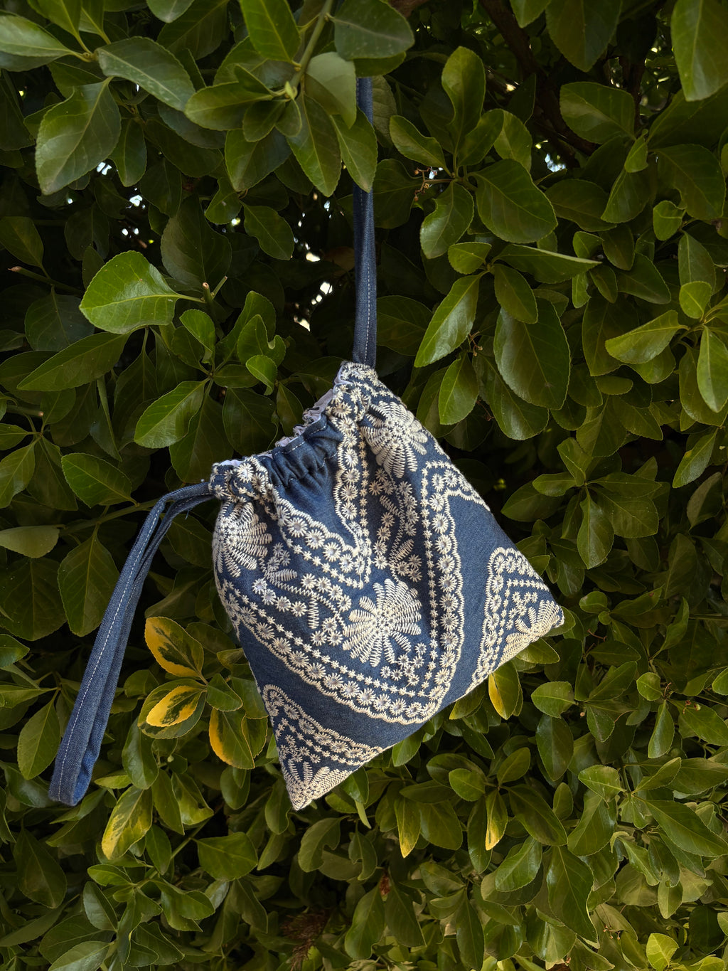 Mini Bag Ricamo Denim